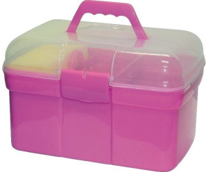 Kerbl Putzbox rosa mit Inhalt 8-teilig für Kinder Putzkiste mit Bürsten 