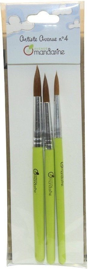 Avenue Mandarine Set de 3 pinceaux pochoirs(42462MD)