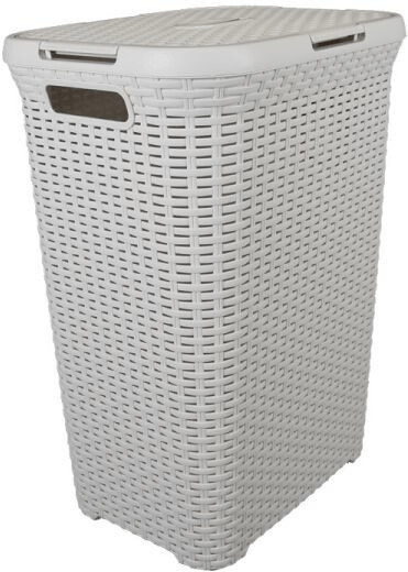 Curver Collecteur à linge rotin (60L) crème