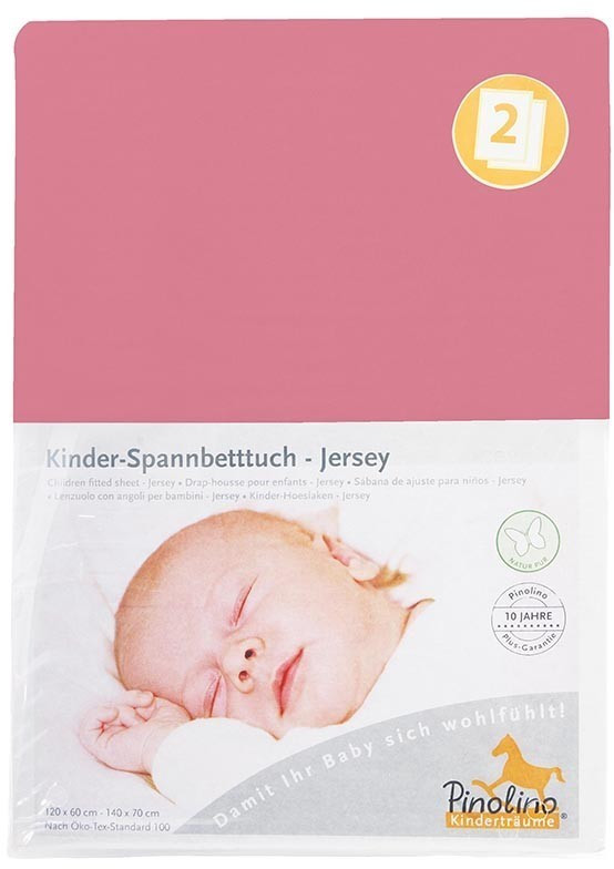 Pinolino Drap housse jersey 70 x 140 cm - vieux rose