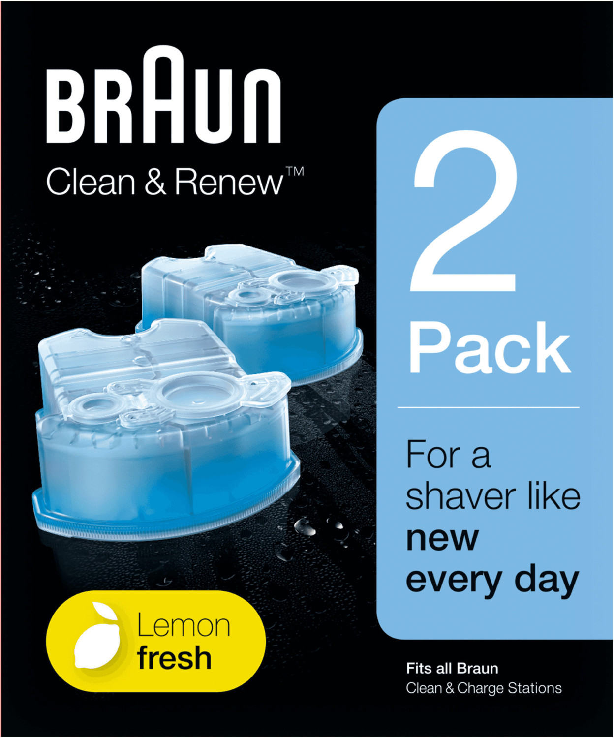 3x Braun Reinigungskartusche CCR 2 Clean & Renew Lemonfresh Serie