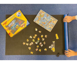 Yuragim Tappeto Per Puzzle 1500 Pezzi - Set Completo Con Tubo Gonfiabile, Pompa, Cinghie E 6 Scomparti, In Feltro Verde