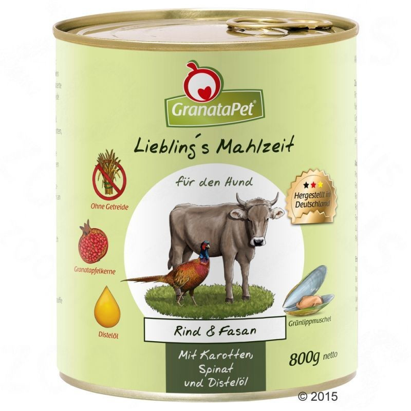 GranataPet Menu au bœuf et au faisan (800 g)