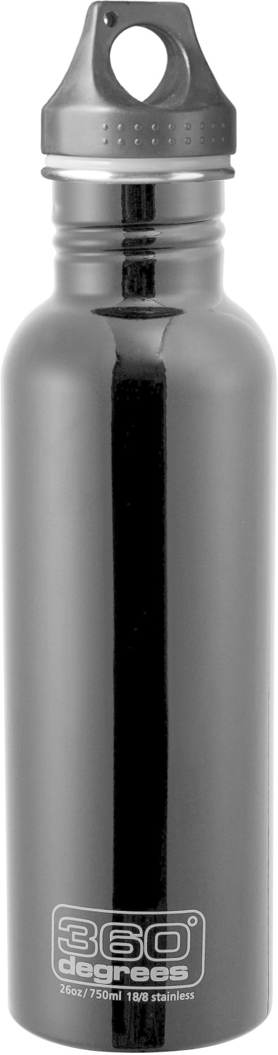 360° Degrees Stainless Bottle 0.75L Black