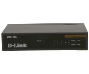 5-Port Dual Speed 10/100 Ethernet Fast Auto Neg Desktop Switch D-Link DSS-5 