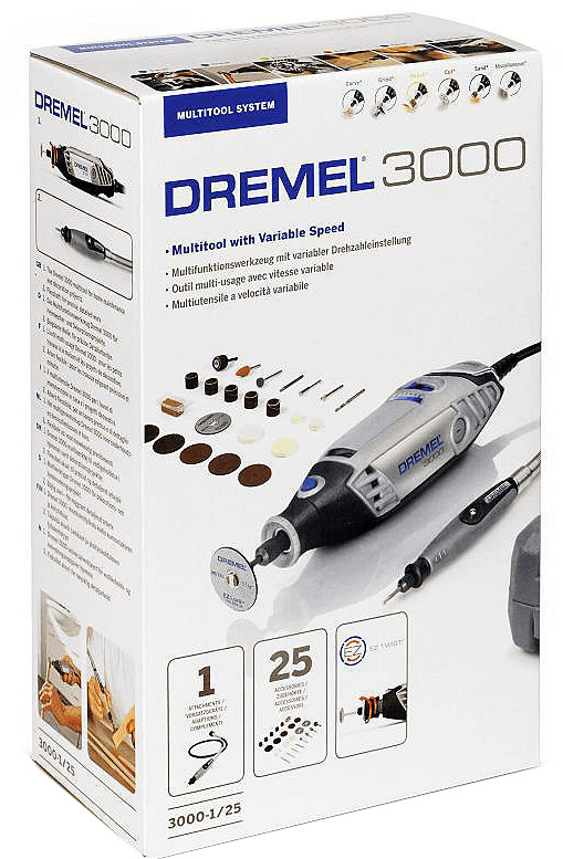 Kit DREMEL® (3000-1/25) Outil multifonctions avec 25 accessoires