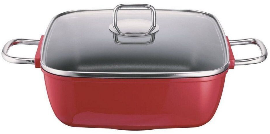 Schulte-Ufer ProfessPlus 0419-28 – Pentola Piatta XXL 28 Cm, 9,5 L, Acciaio Inox Con Fondo Rame