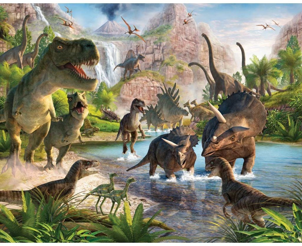 Walltastic Papier peint mural Le pays des dinosaures