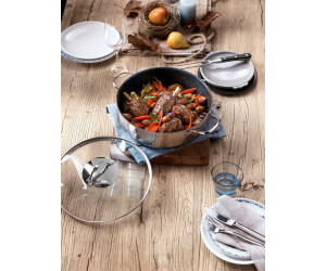 WMF Sauté Pan 28 Cm, Versatile, 2 Side Handles, Oven Safe Up To 180°C, Durit Select Pro Non-Stick Coating, Glass Lid, Pouring Rim, Stainless Steel Base 0761406380