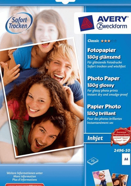 Avery Papier photo Classic, A4, 180g/qm (2496-50)