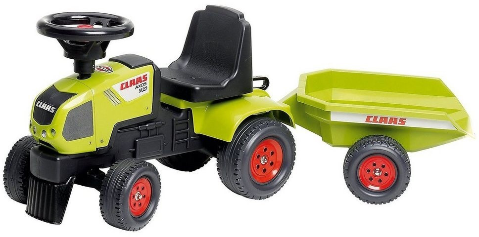 Tractor a pedales claas axos con pala excavadora y remolque outlet