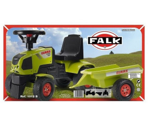 Falk Tracteur à pédales Claas Axos avec remorque et excavatrice - Comparer  avec