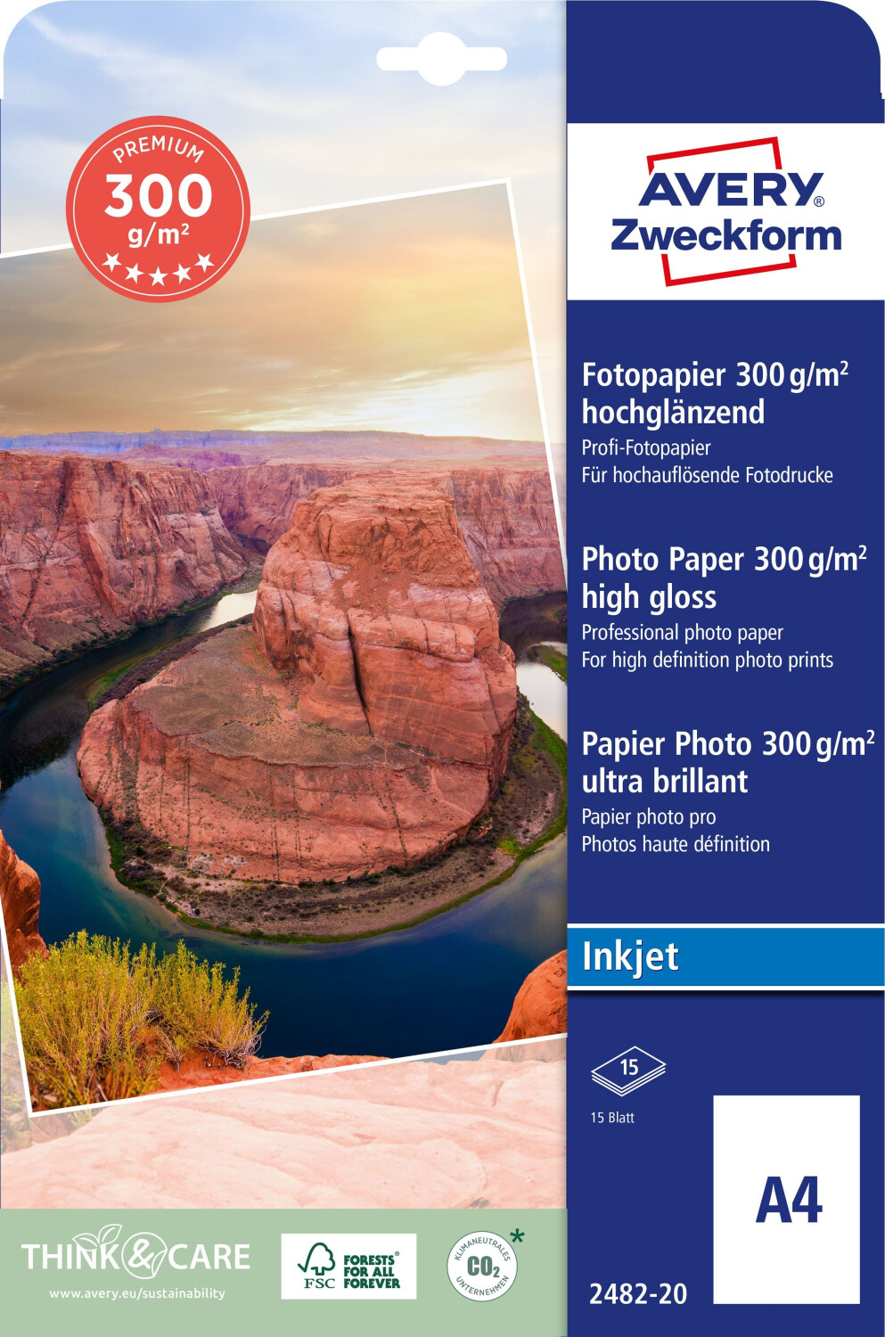 Avery Papier photo Premium, A4, 300g (2482-20)