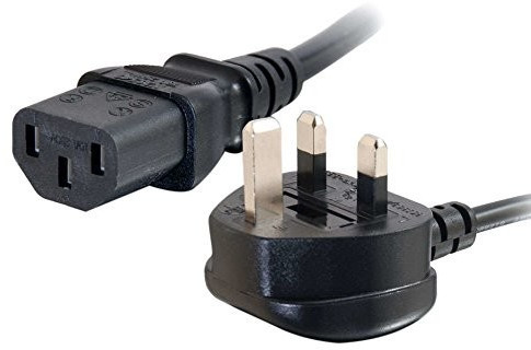 C2G 1m 16 AWG Universal Power Cord (IEC320C13 to BS 1363) (88512)