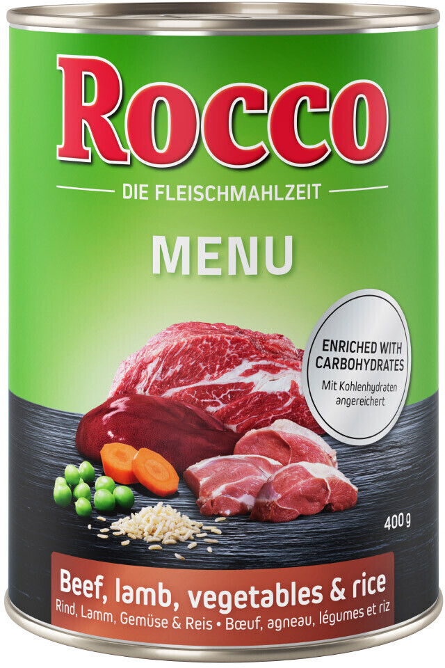 Rocco Rocco Menü Agneau, Légumes, Riz (400 g)