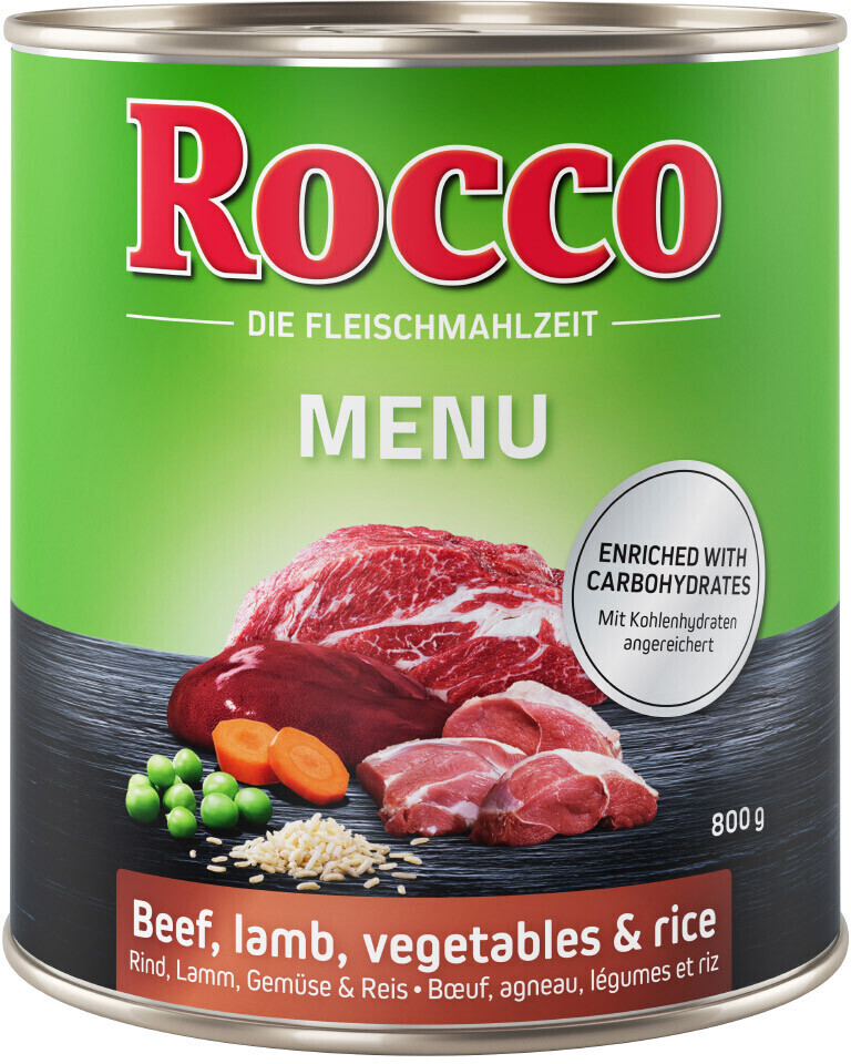 Rocco Menü Agneau, Légumes, Riz (800 g)