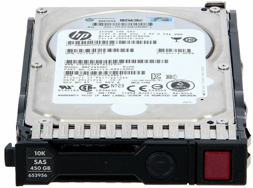 HPE Enterprise SFF SAS II 450GB (652572-B21)