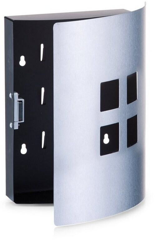 Zeller Armoire à clés 4 carrés inox