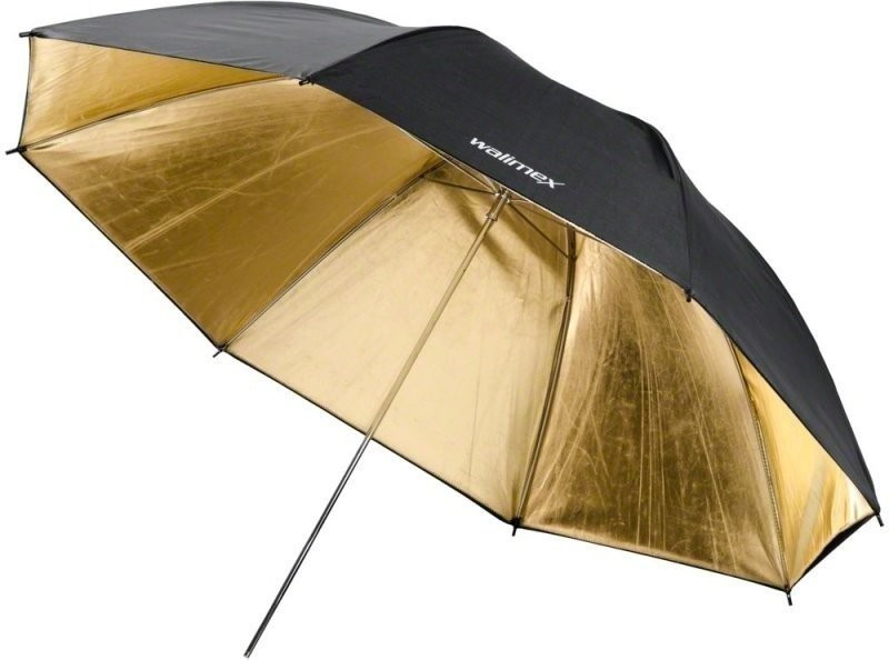 Walimex Pro parapluie réflecteur noir/or 109 cm