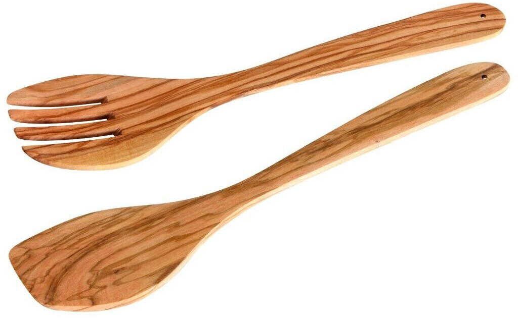 Fackelmann Couverts à salade en bois d'olivier 30 cm