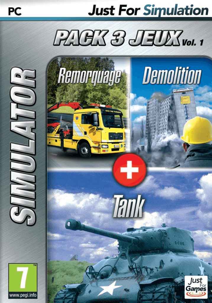 Simulator Pack 3 Jeux: Vol. 1 - Remorquage + Démolition + Tank (PC)