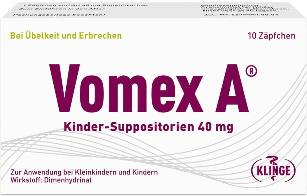 Vomex A Kinder Suppositorien Ab 1 74 Preisvergleich Bei Idealo De