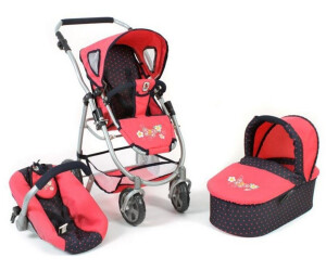 Bayer Chic 2000 637-26 Combi-poppenwagen Emotion 3-in-1 All In, Melange grijs-navy