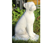 Dekofigur Französische Bulldogge Hund Deko Figur H 32 cm aus Kunstharz  Tierfigur stehend Garten Figur