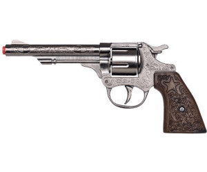 Pistolet de cowboy à pétards, noir/marron, 20 cm