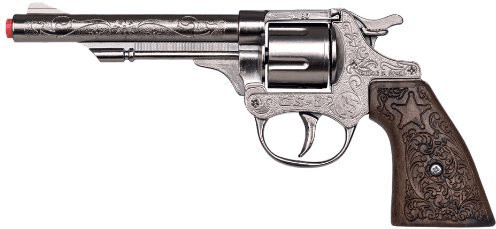 Gonher Revolver de cowboy 20 cm argent