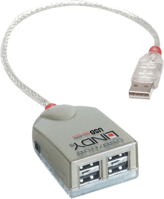 Lindy USB 2.0 Smart PRO Hub 4 Port, with Power Supply