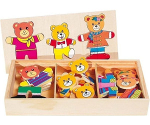 goki Anziehpuppenpuzzle "Bärenfamilie" GK170 Holzspielzeug Puzzle 54 Teile 