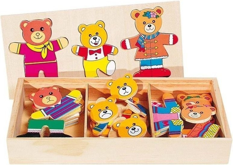 Goki Puzzle 18 pièces famille ours