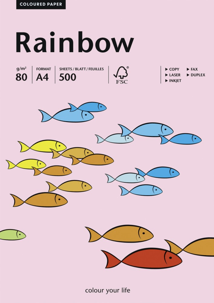 Papyrus Papier multifonctions Rainbow, A4, 80g, rose clair (88042519)