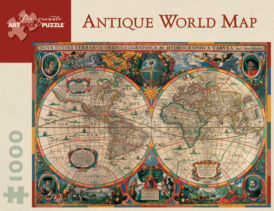 Pomegranate Antique World Map