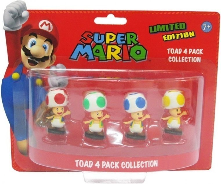 Together Plus Super Mario Bros. - Figurines Toad Edition 6 cm (pack 4)