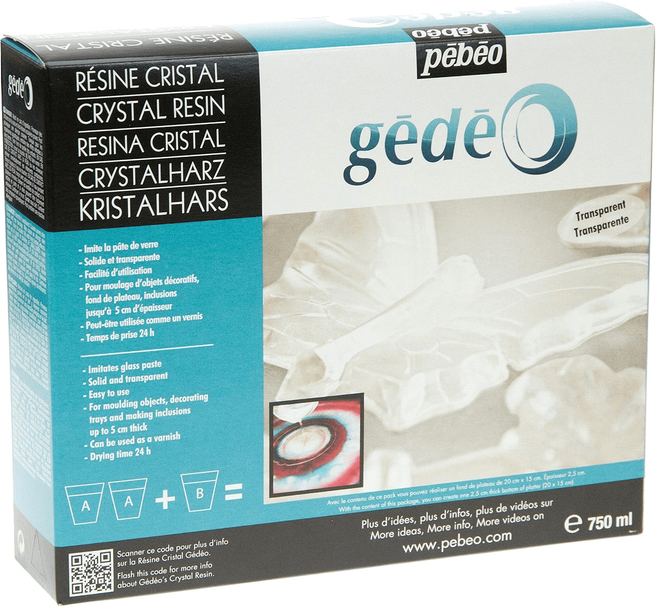 Pébéo Kit resine cristal 750 ml