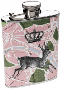 Wild & Wolf Flasque Carte du monde