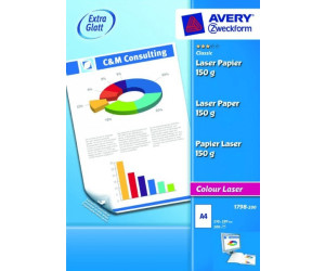Avery Classic Colour Laser Printer Papier, A4, 150g/qm (1798-200)
