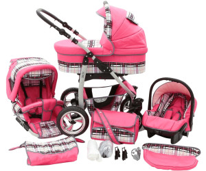 poussette trio rose leopard
