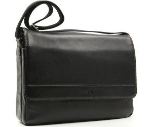 Bugatti Index Leather Messenger Bag 40cm black (495403-01)