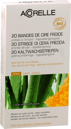 Acorelle Bandes de cire froide pour le corps (20 unités)