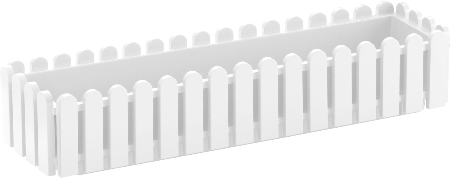 Emsa Landhaus bac à fleurs 75x20x16cm blanc