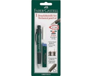 Faber-Castell Grip Plus Druckbleistift Super-Polymer 0,7 mm HB Minen und Radiergummi grüner Schaft 0,7 mm 