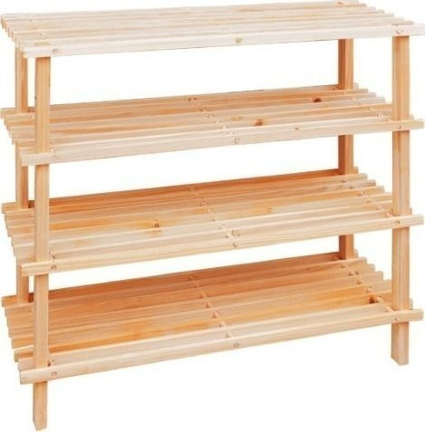 Premier Housewares Étagère à chaussures 4 niveaux Bois (68 x 74 x 26 cm)