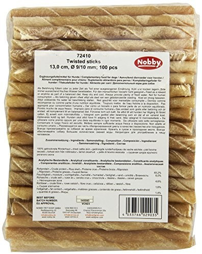 Nobby Bâtonnets à mâcher 13 cm 100 pièces (72410)