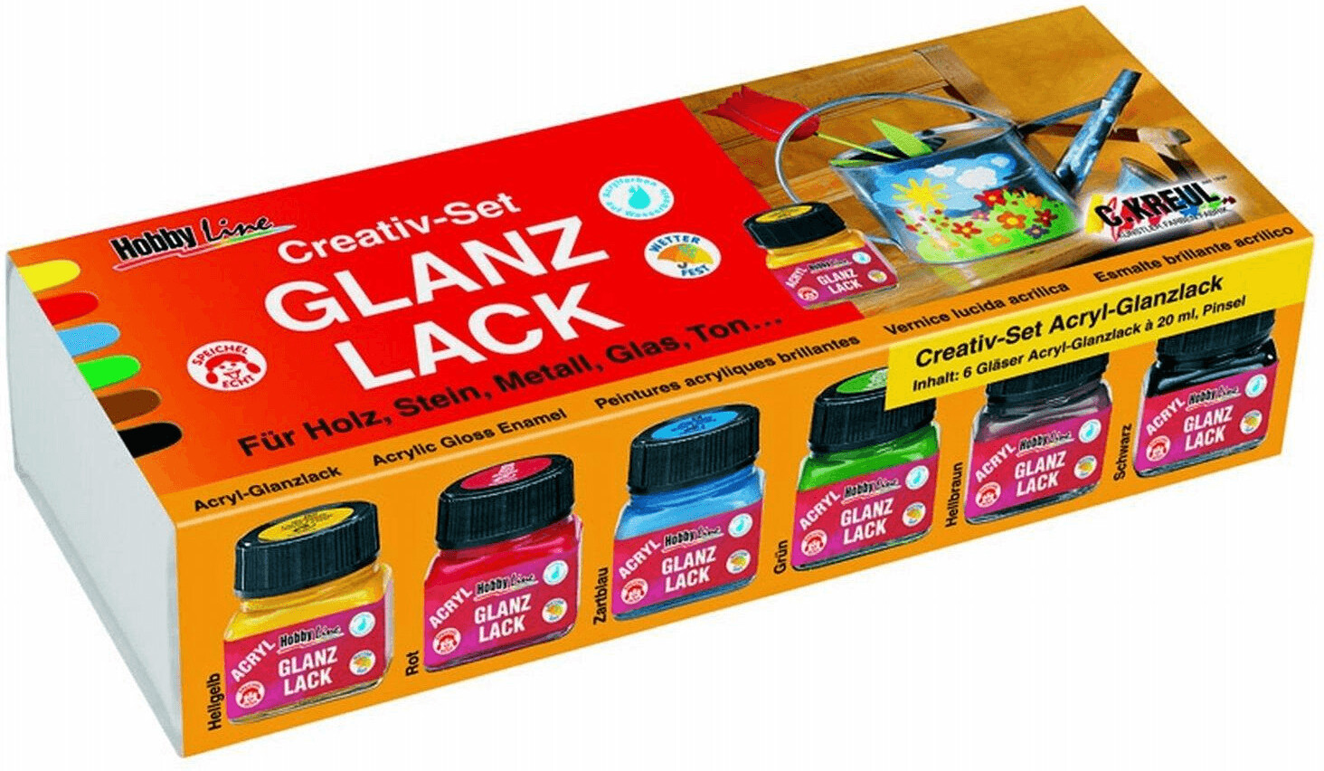 Set Pennelli Kreul Per Tecnica Tovagliolo - 2 Pennelli In Pelo Di Nylon