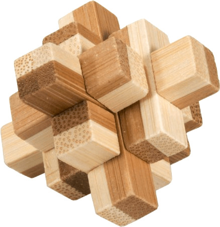 IQ-Test - Puzzle Bambou Boîte en métal - Le Bloc 2 (17324)