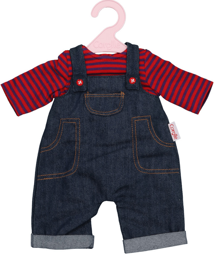 Corolle Ensemble salopette Jean rouge et bleu 36 cm