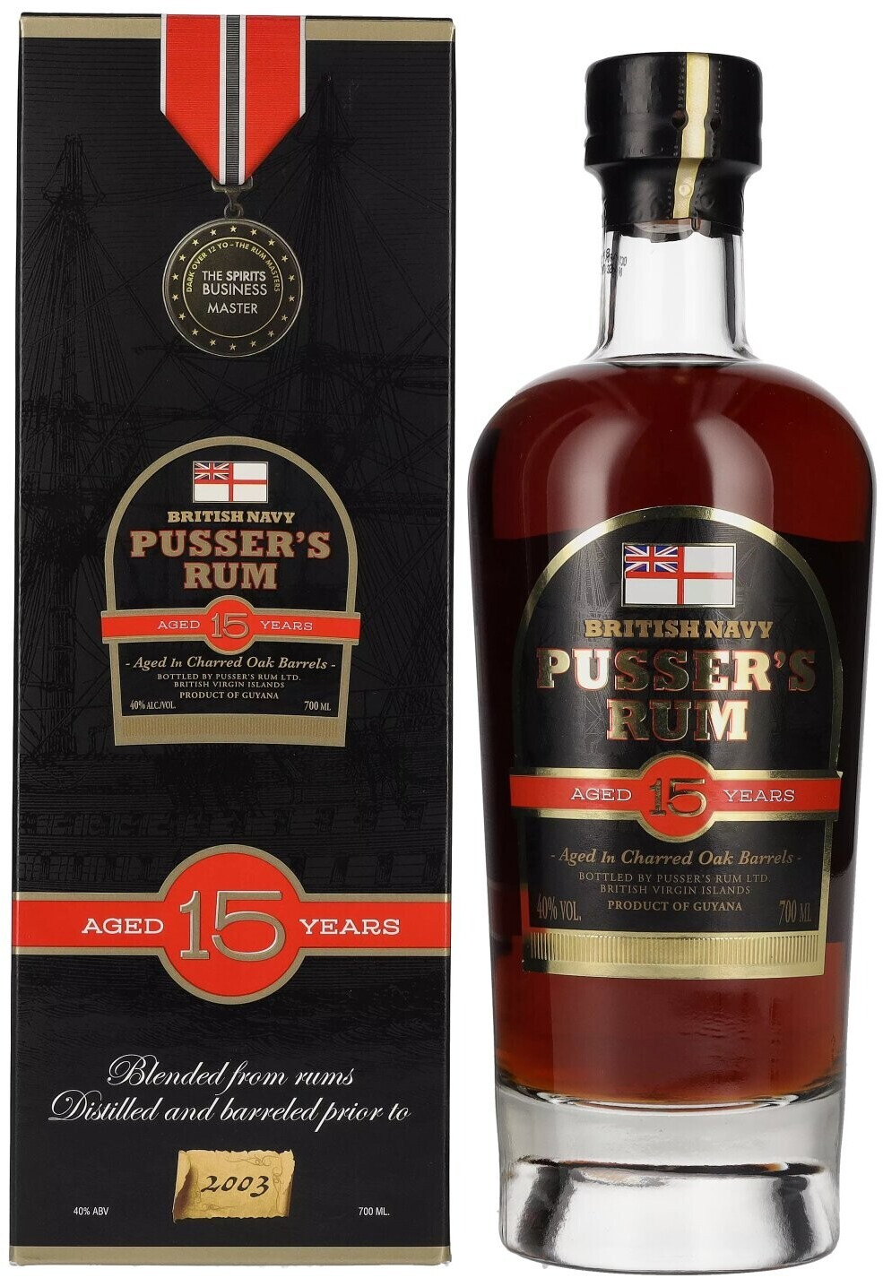 Pusser's Aged 15 ans Nelson's Blood 0,7 L 40 %
